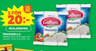 Stora Coop Mozzarella erbjuda