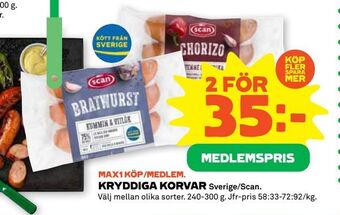 Stora Coop Kryddiga korvar erbjuda