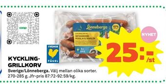 Stora Coop Kycklinggrillkorv erbjuda