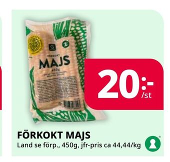Tempo Förkokt majs erbjuda