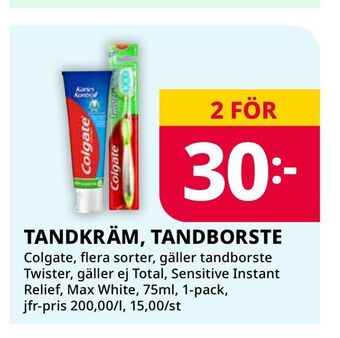 Tempo Tandkräm, tandborste erbjuda