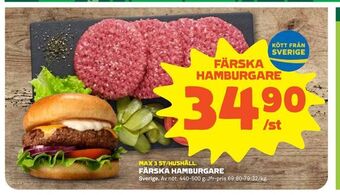 Stora Coop Färska hamburgare erbjuda