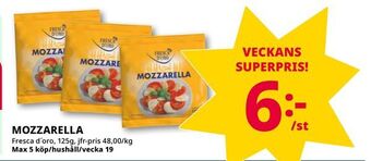 Tempo Mozzarella erbjuda