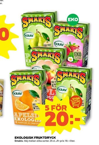 Stora Coop Ekologisk fruktdryck erbjuda