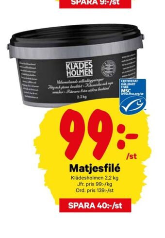 City Gross Klädesholmen matjessill erbjuda