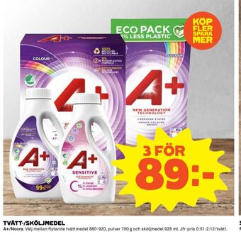 Coop A+ tvättmedel flytande erbjuda