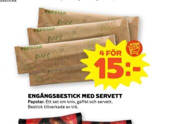 Papstar engångsbestick/servis