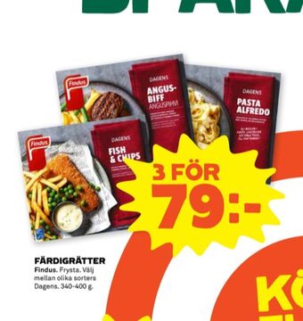 Stora Coop Findus färdigrätter erbjuda