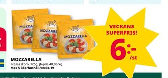 Tempo Fresca d oro mozzarella erbjuda