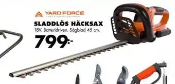 ÖoB Yard Force Sladdlös Häcksax 45 cm erbjuda