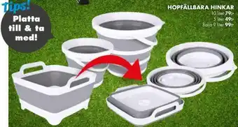 ÖoB Hopfällbara Hinkar 5 liter erbjuda