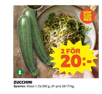 Coop Extra Zucchini erbjuda