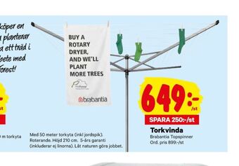 City Gross Brabantia torkvinda erbjuda