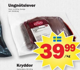 Pekås Scan ungnötslever erbjuda