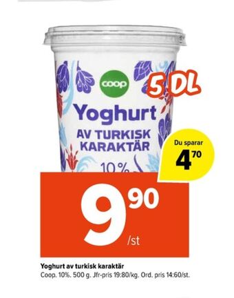 Coop Extra Coop yoghurt erbjuda