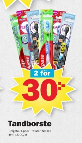 Pekås Colgate tandborste erbjuda