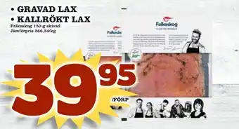 Matdax Gravad lax • kallrökt lax erbjuda