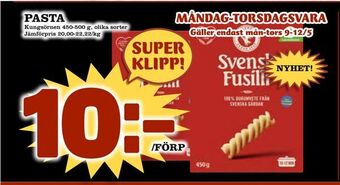 Nya Pulsen Pasta erbjuda