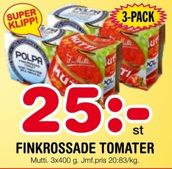 Nya Pulsen Finkrossade tomater erbjuda