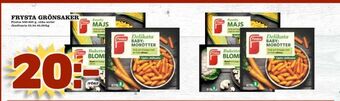 Supergrossen Frysta grönsaker erbjuda