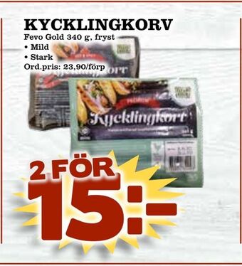 Supergrossen Kycklingkorv erbjuda