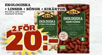 Supergrossen Ekologiska • linser • bönor • kikärtor erbjuda