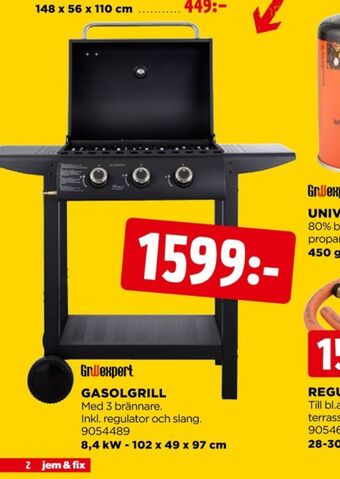 Jem&Fix Grillexpert gasolgrill erbjuda