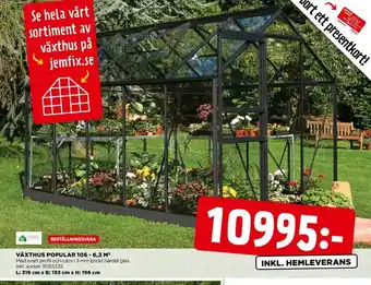 Jem&Fix Halls växthus erbjuda