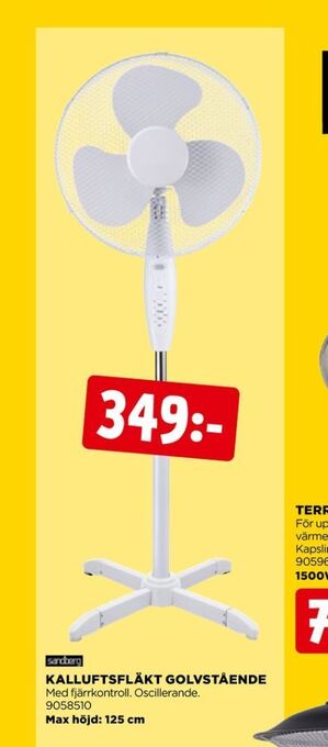 Jem&Fix Sandberg golvfläkt erbjuda