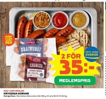 Coop Daglivs Kryddiga korvar erbjuda
