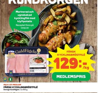 Coop Daglivs FÄRSK KYCKLINGBRÖSTFILÉ erbjuda