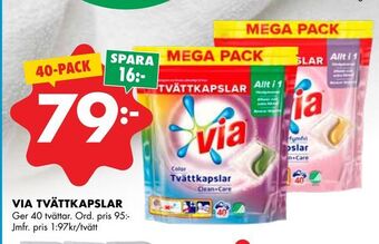 ÖoB Via tvättkapslar erbjuda