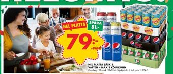 ÖoB Hel platta läsk & vatten - max 3 köp/kund erbjuda