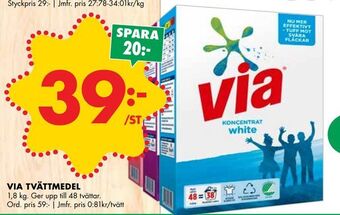 ÖoB Via tvättmedel erbjuda