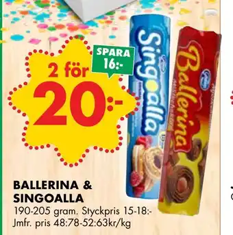 ÖoB Ballerina & singoalla erbjuda