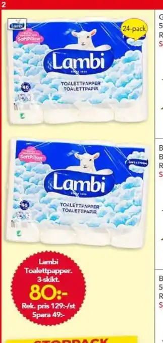 Bo Ohlsson Lambi toalettpapper erbjuda
