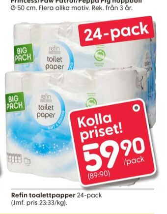 Rusta Refin toalettpapper erbjuda