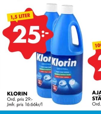 Klorin rengöringsmedel