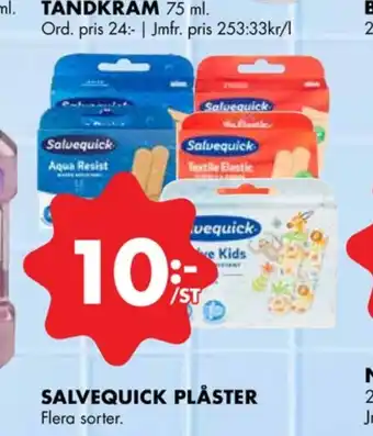 ÖoB Salvequick plåster erbjuda