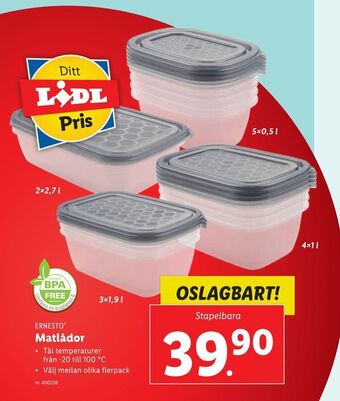 Lidl Matlådor erbjuda