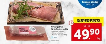 Lidl Nybergs Deli färsk fläskytterfilé erbjuda