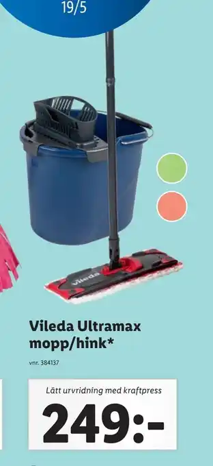 Lidl Vileda Ultramax mopp/hink erbjuda