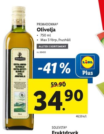 Lidl Olivolja erbjuda