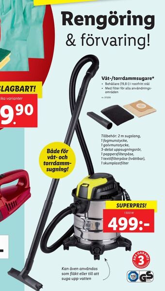 Lidl Vat-/torrdammsugare erbjuda