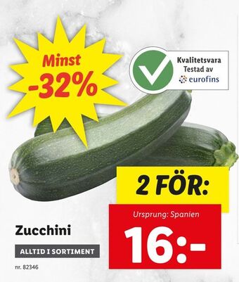 Lidl Zucchini erbjuda