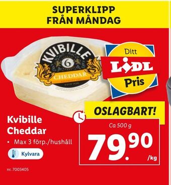 Lidl Kvibille Cheddar erbjuda