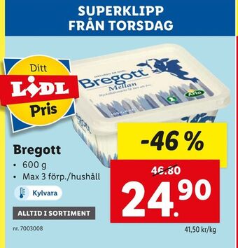Lidl Bregott erbjuda