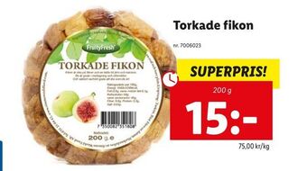 Lidl Torkade fikon erbjuda