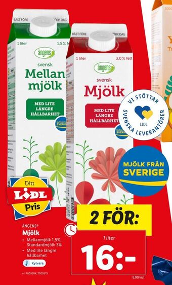 Lidl Mjölk erbjuda