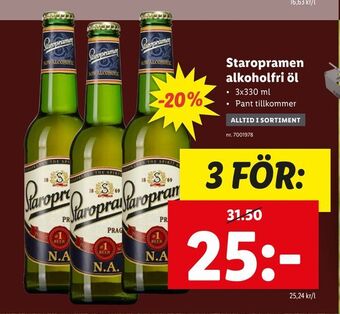 Lidl Staropramen alkoholfri öl erbjuda